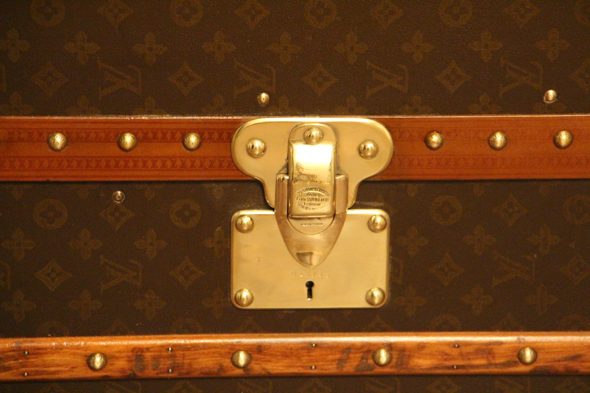 Brass Louis Vuitton Wardrobe Trunk, Louis Vuitton Steamer Trunk, John Moffat Vuitton