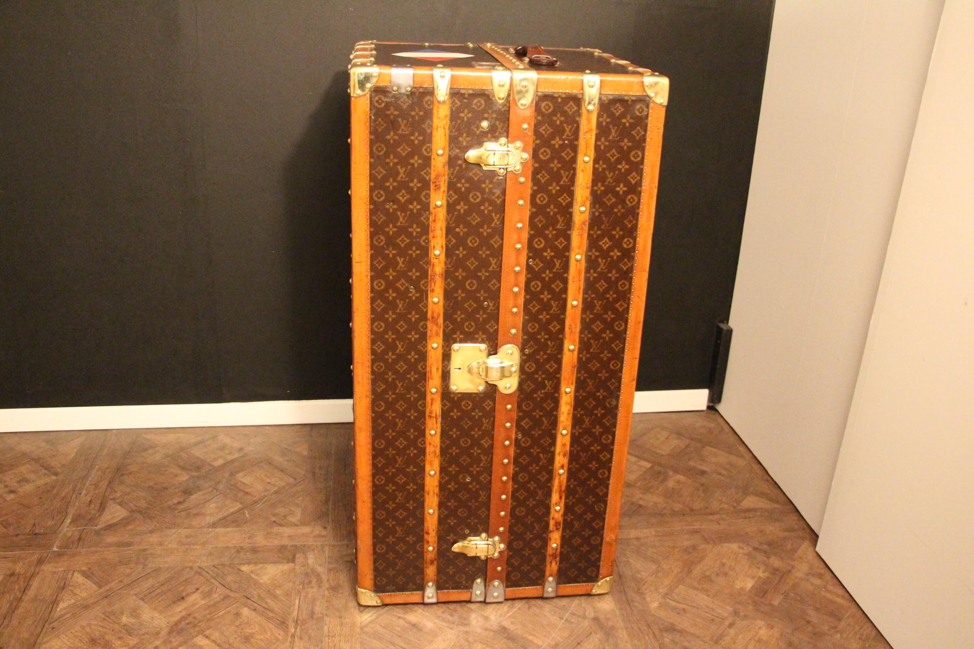 Brass Louis Vuitton Wardrobe Trunk, Louis Vuitton Trunk, Louis Vuitton Steamer Trunk