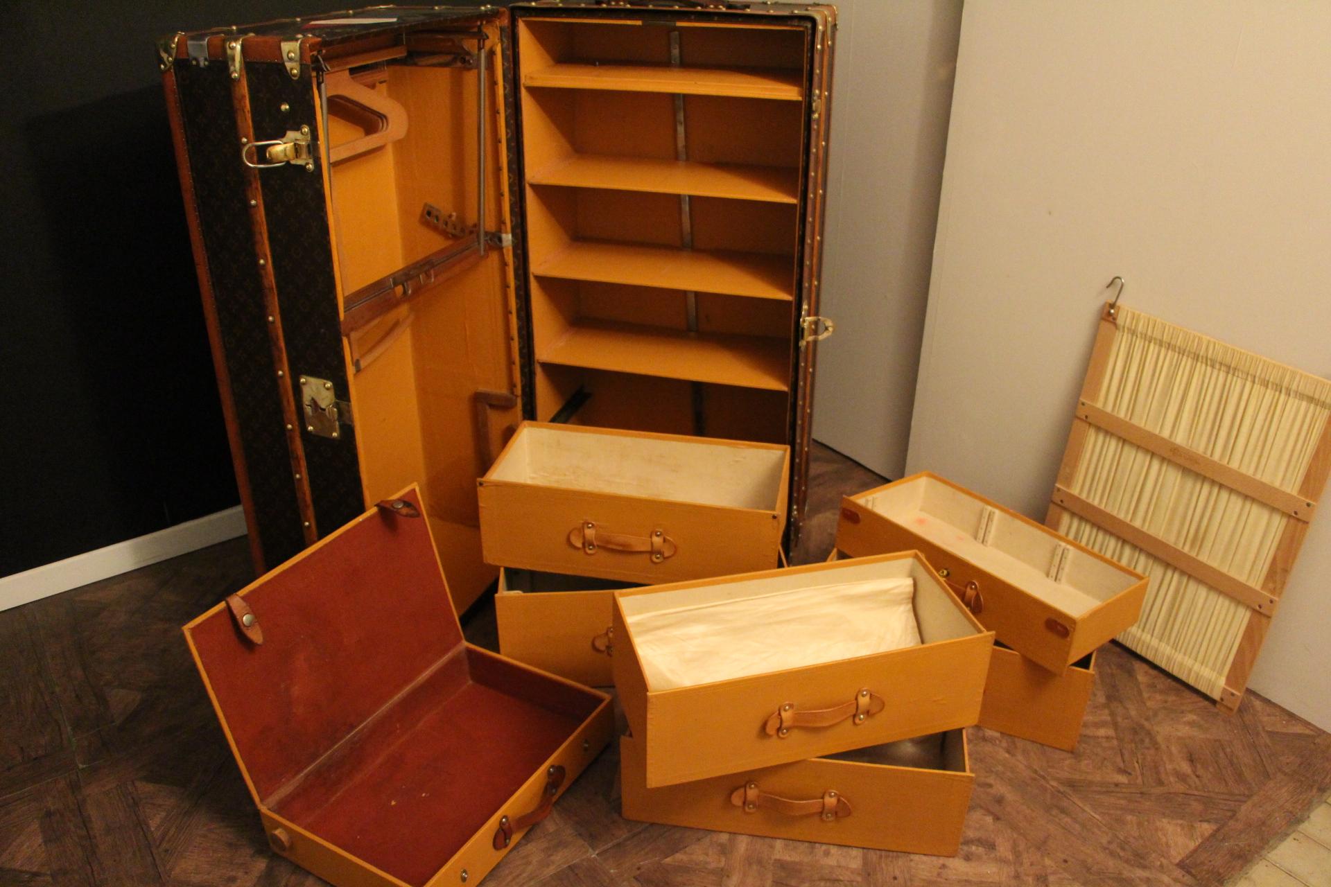 Art Deco Louis Vuitton Wardrobe Trunk, Louis Vuitton Trunk, Louis Vuitton Steamer Trunk