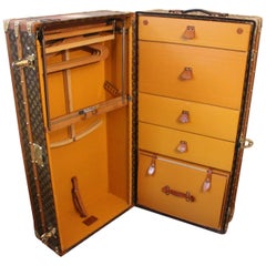 Antique Louis Vuitton Wardrobe Trunk, Louis Vuitton Trunk, Louis Vuitton Steamer Trunk