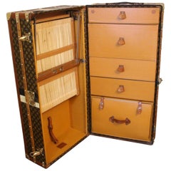 Antique Louis Vuitton Wardrobe Trunk, Louis Vuitton Trunk, Louis Vuitton Steamer Trunk