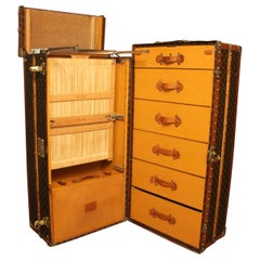 Antique Louis Vuitton Wardrobe Trunk, Louis Vuitton Trunk, Louis Vuitton Steamer Trunk