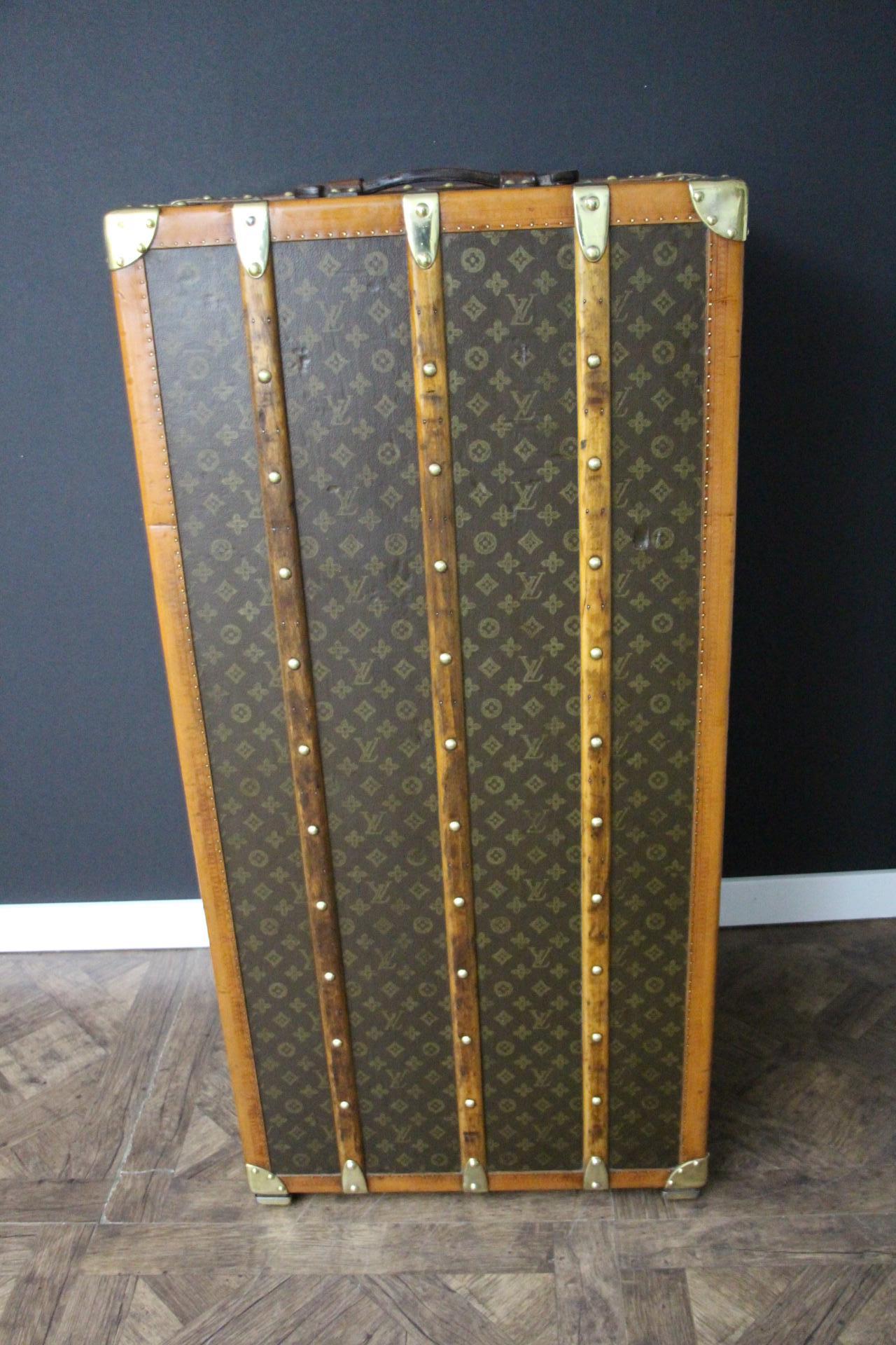 Louis Vuitton Kleiderschrank-Koffer, Vuitton-Koffer, 55 cm Louis Vuitton-Dampfer-Koffer (Art déco) im Angebot