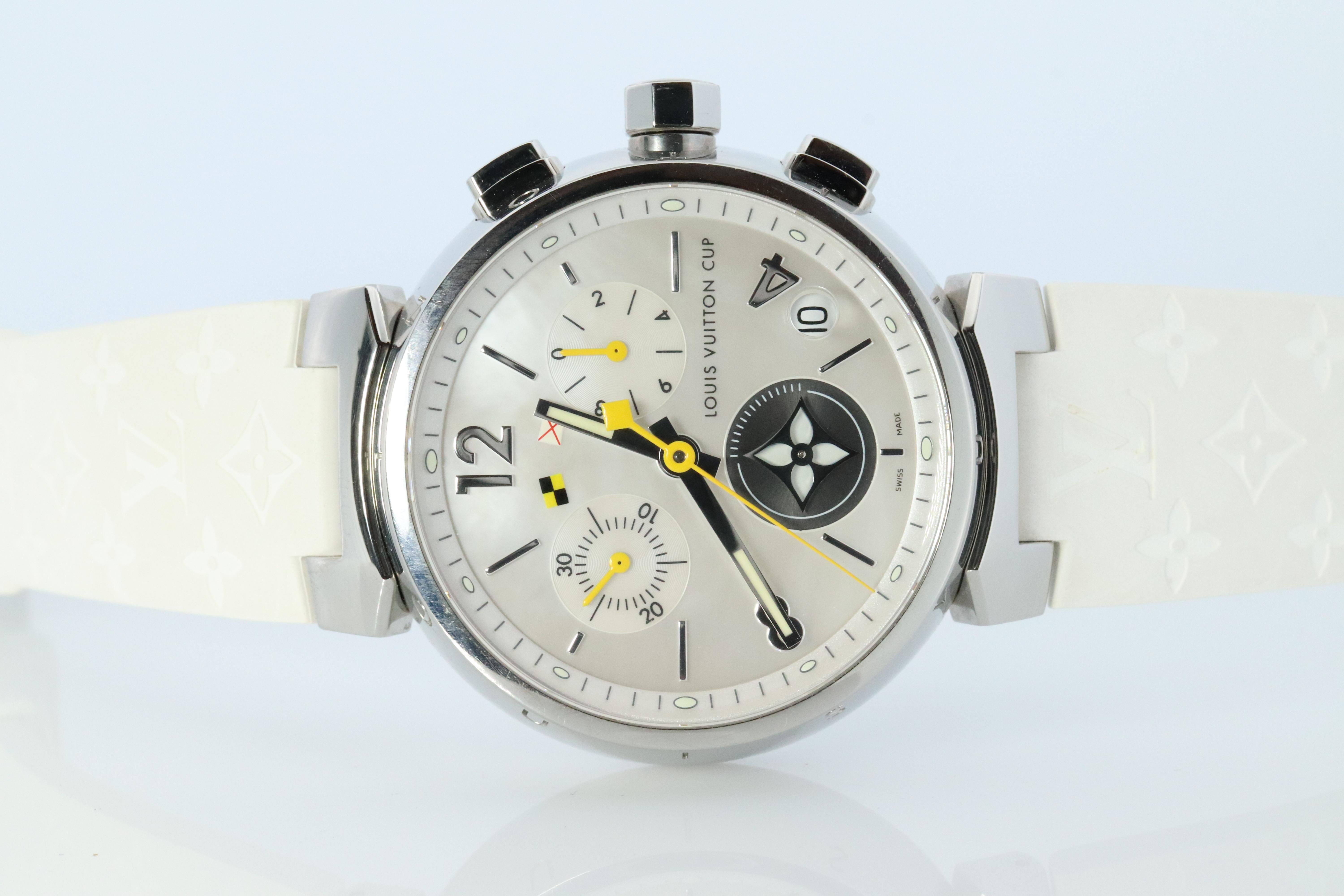 Women's Louis Vuitton Watch. LV Tambour Cup Q11BA Chronograph Quartz For Sale