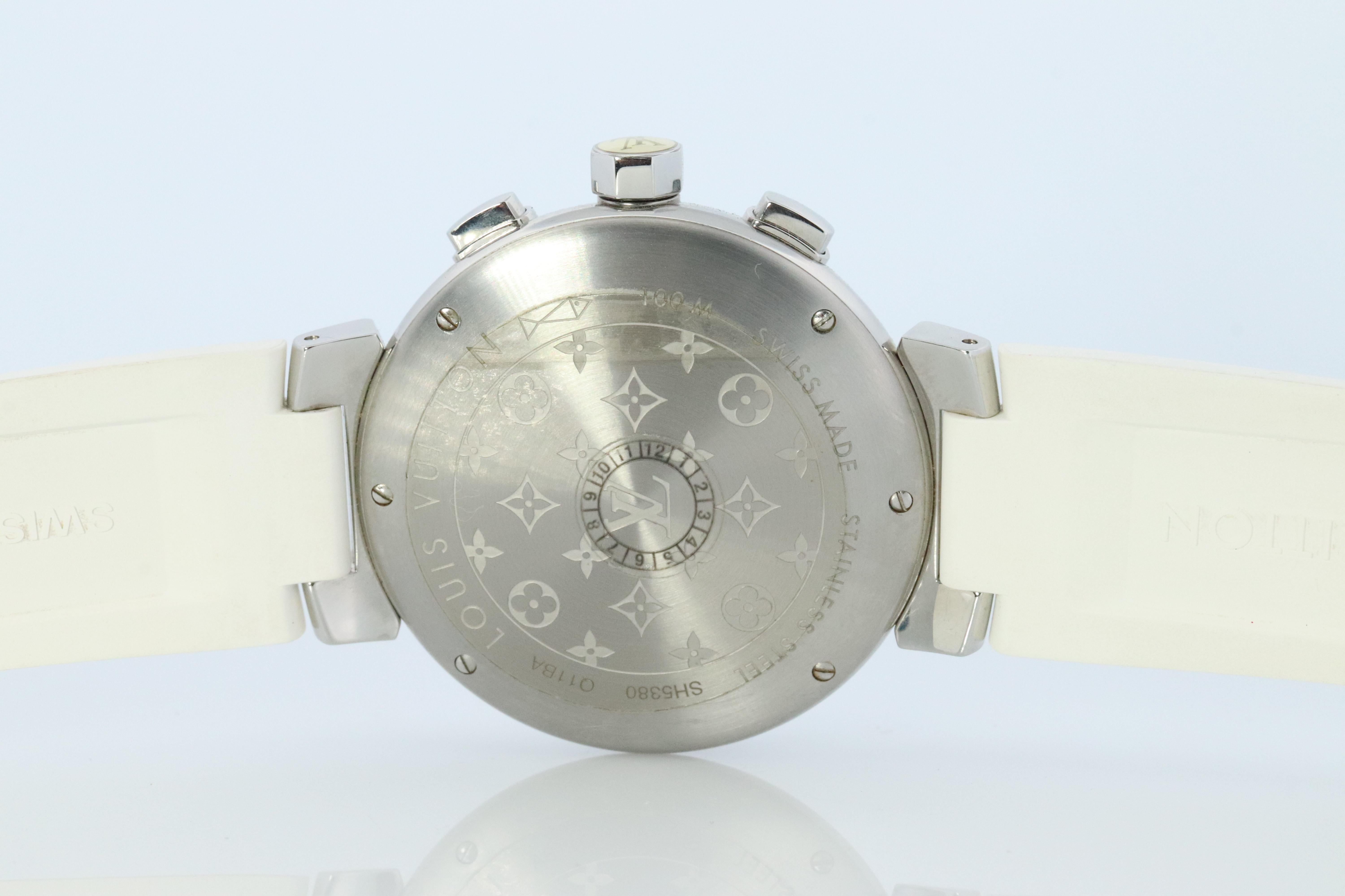 Louis Vuitton Watch. LV Tambour Cup Q11BA Chronograph Quartz For Sale 1