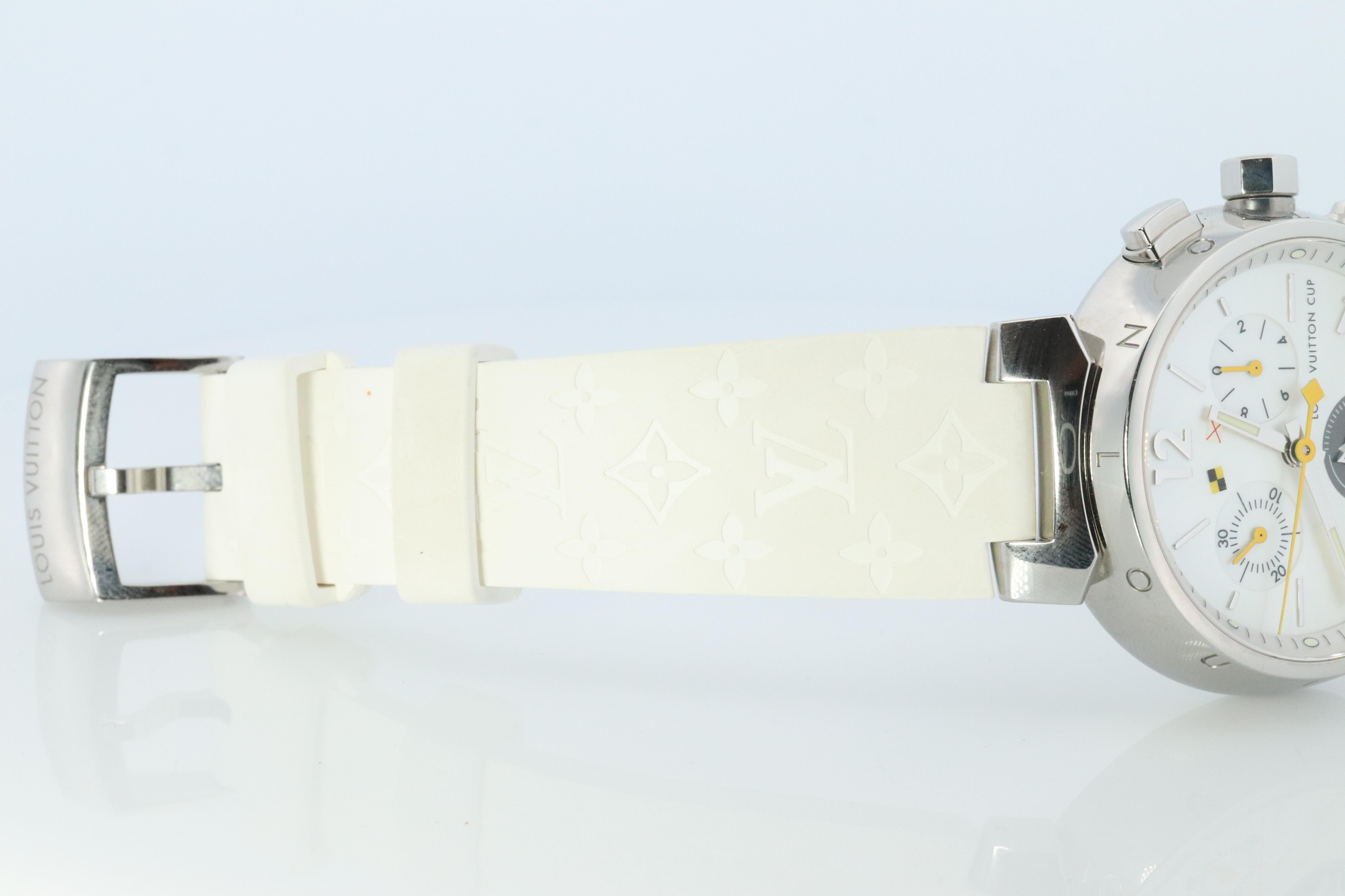 Louis Vuitton Watch. LV Tambour Cup Q11BA Chronograph Quartz For Sale 2