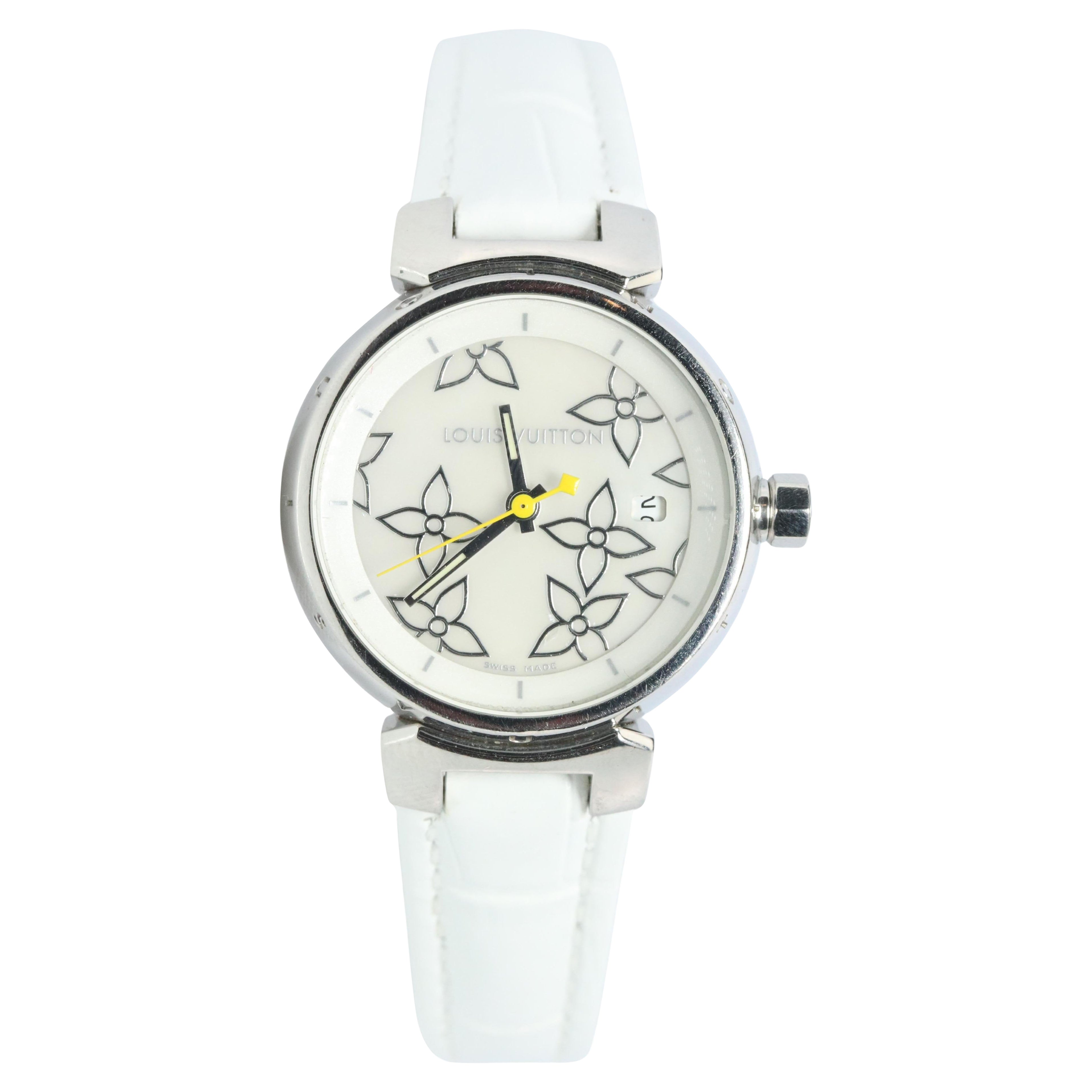 Louis Vuitton-Uhr. LV Tambour Cup Q121C MOP Zifferblatt Quarz im Angebot