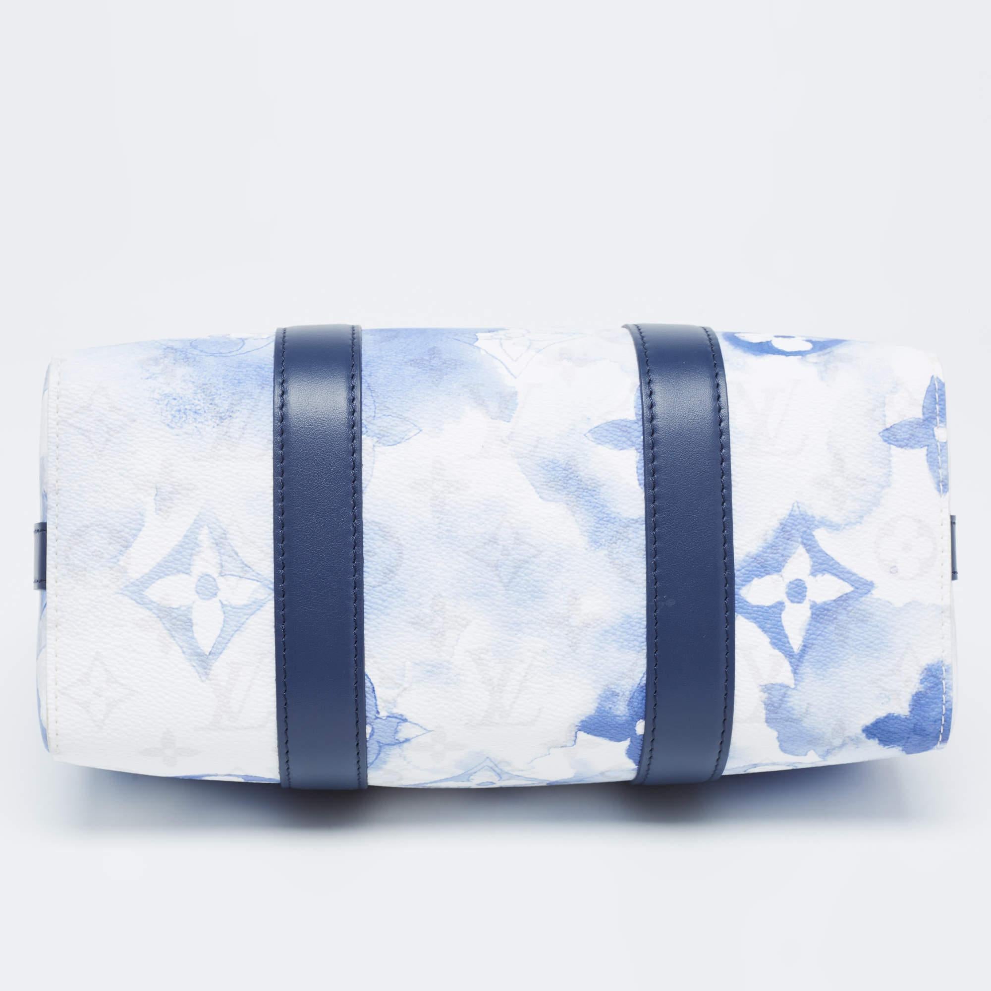 Louis Vuitton Water Bleu Monogram Canvas City Keepall Bag 5