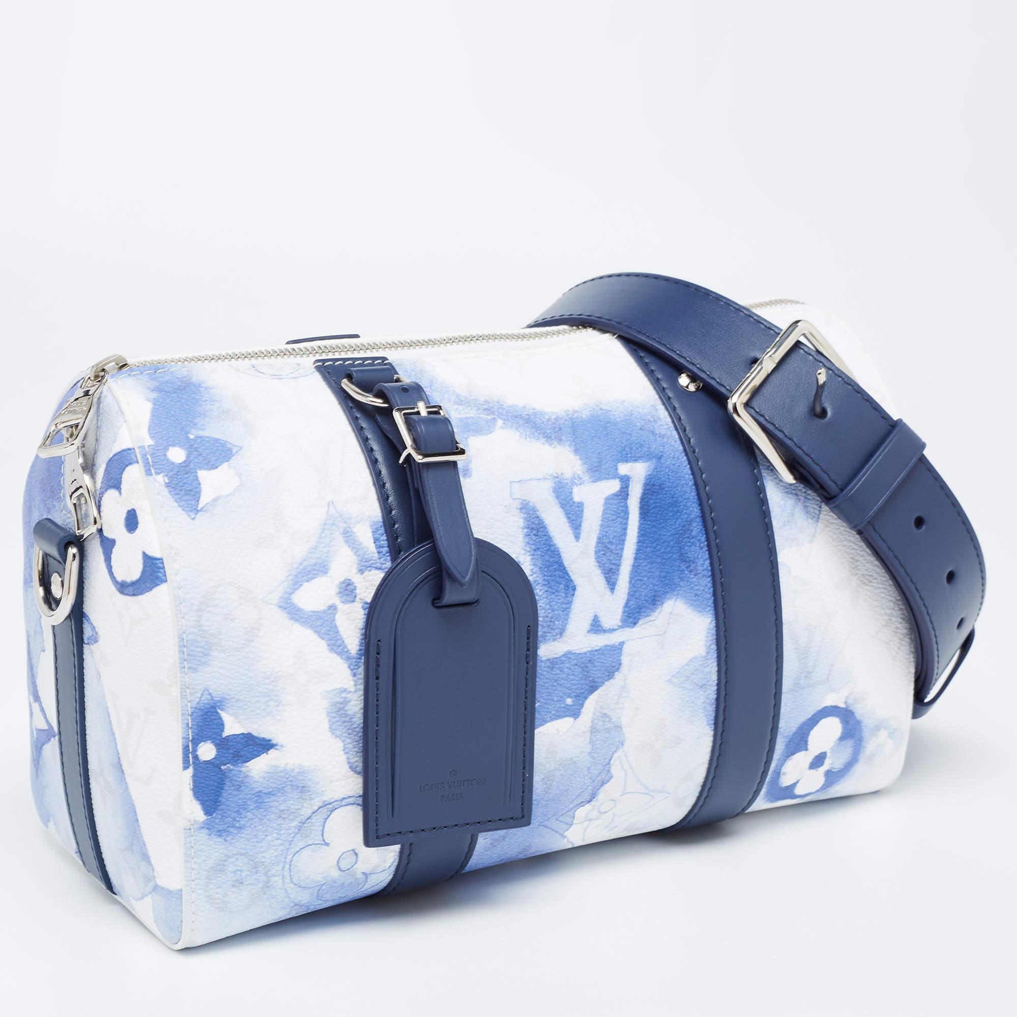 Louis Vuitton Water Bleu Monogram Canvas City Keepall Bag 4