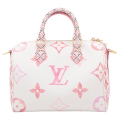 Louis Vuitton Acquerello Monogram Gigante By The Pool Speedy 25 Rosa x Bianco