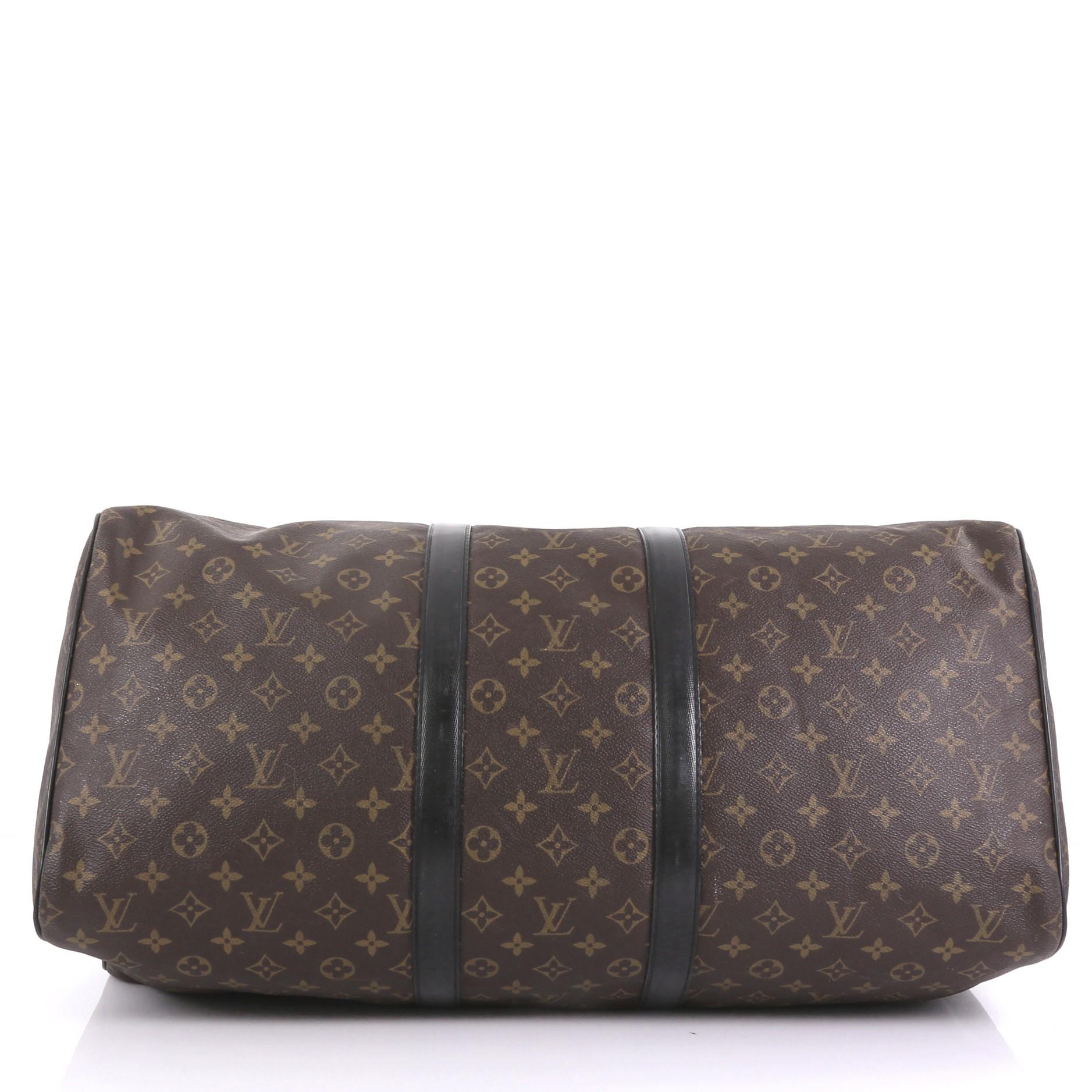 Louis Vuitton Waterproof Keepall Bandouliere Bag Monogram Canvas 55 at