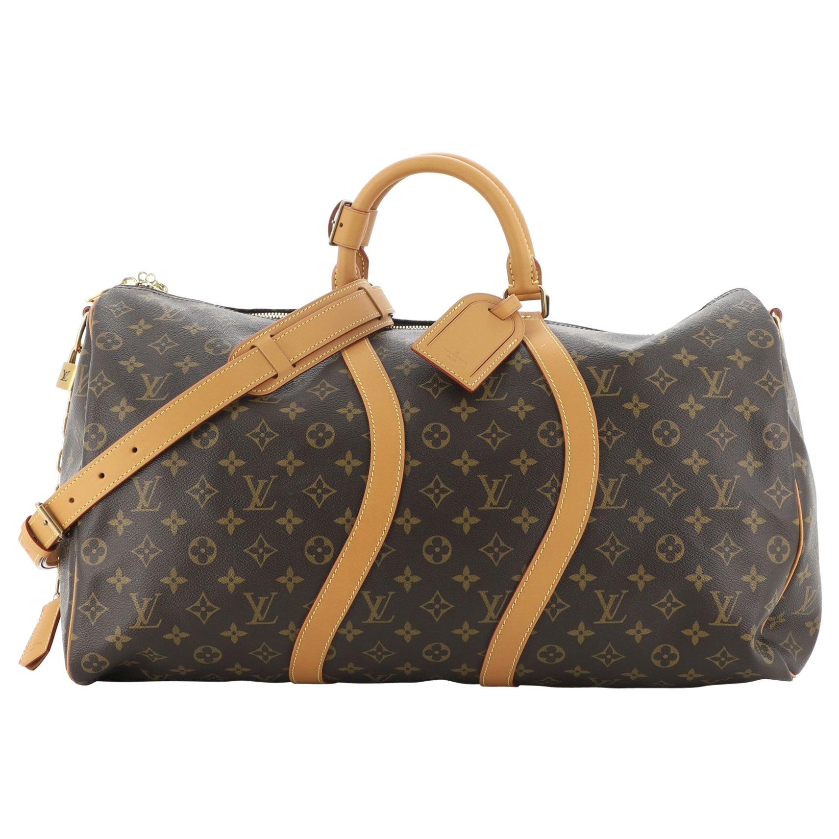 Louis Vuitton Wavy Keepall Bandouliere Bag Monogram 50