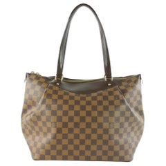 Louis Vuitton Westminster Damier Ebene Gm Zip 7le0108 Brown Coated Canvas Tote