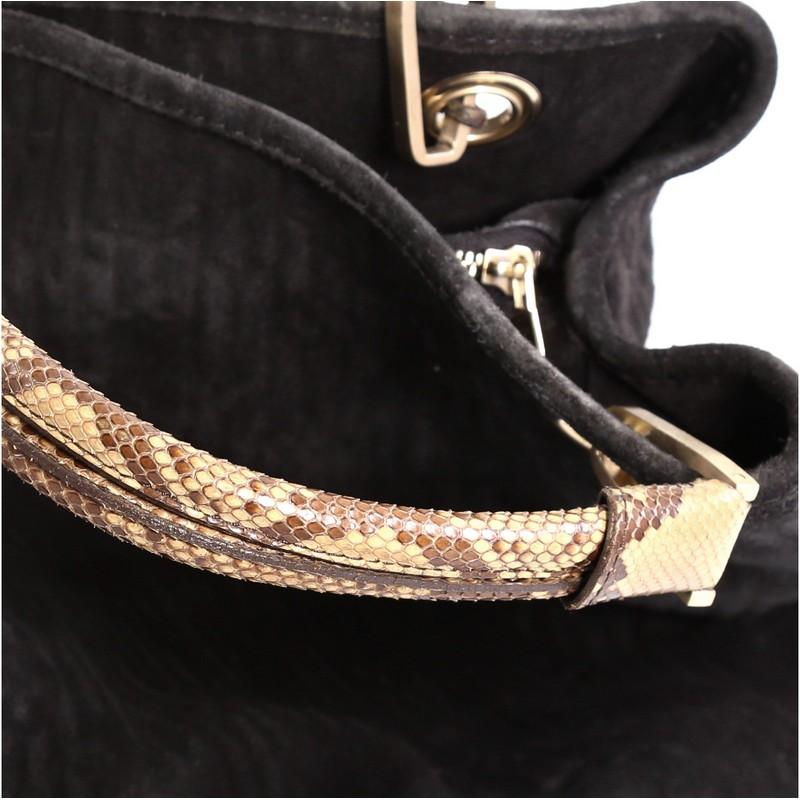 Louis Vuitton Whisper Bag Monogram Suede and Python GM 4