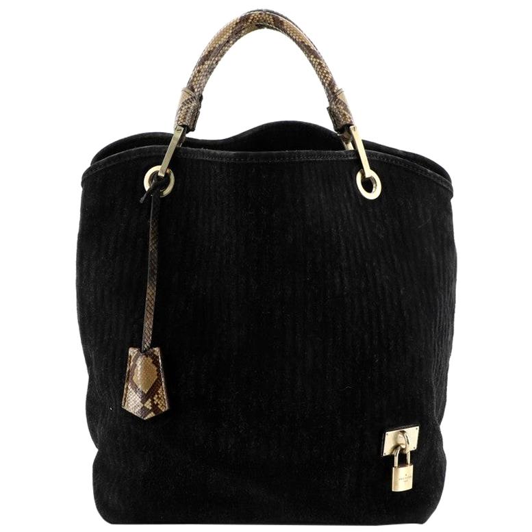 Louis Vuitton Whisper Bag Monogram Suede and Python GM