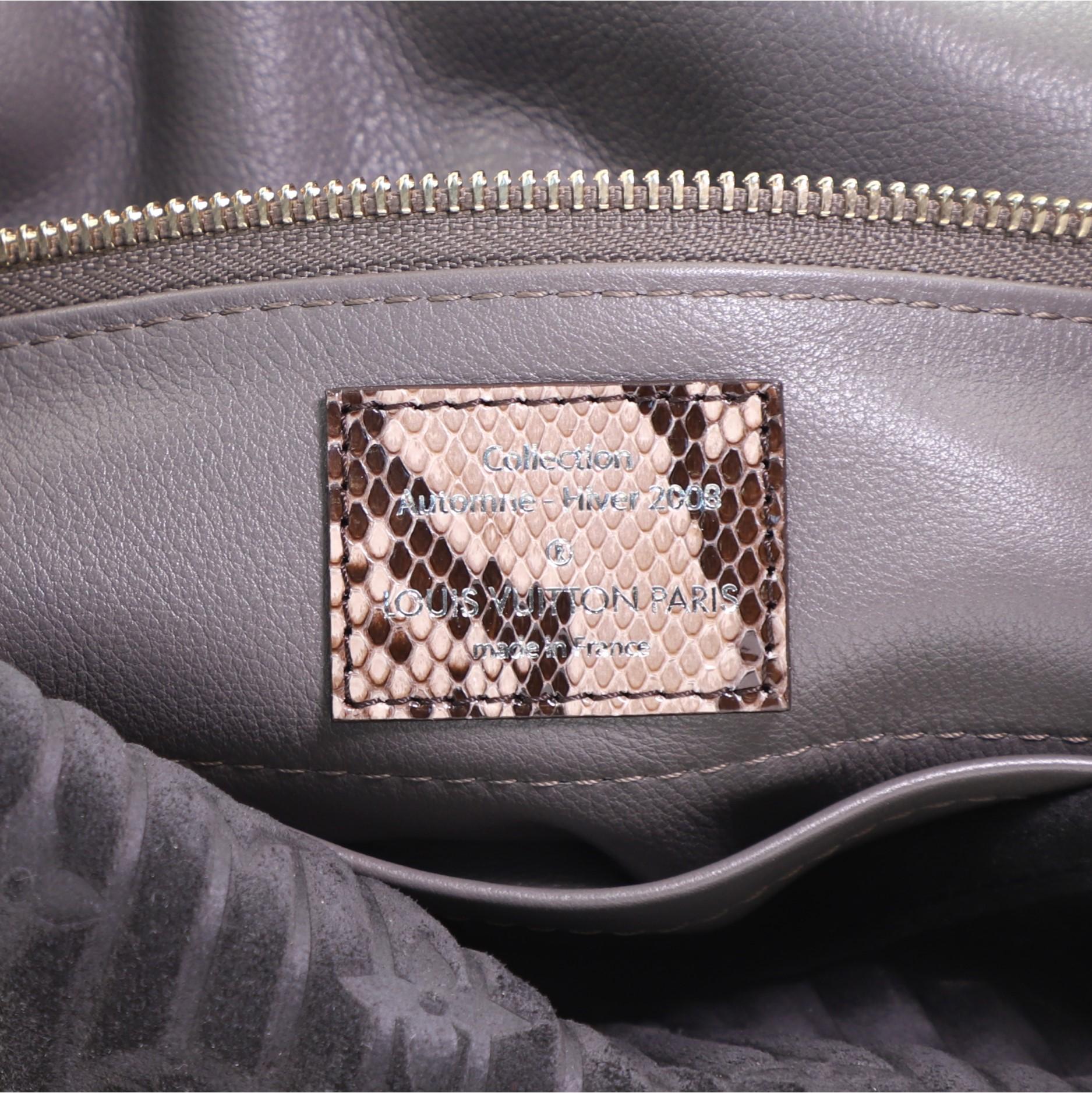 Louis Vuitton Whisper Bag Monogram Suede and Python PM 2