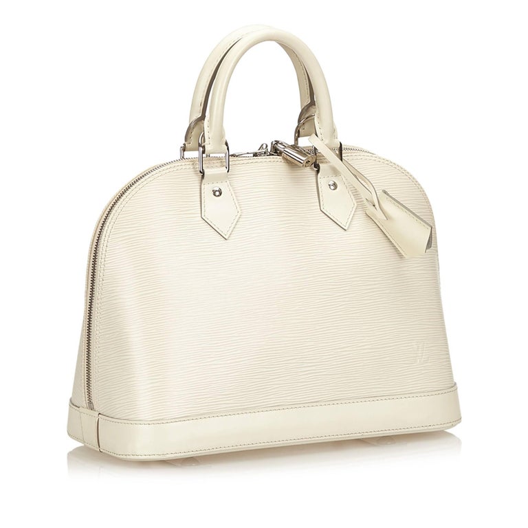 Louis Vuitton Ivory Epi Leather Alma PM Bag For Sale at 1stDibs
