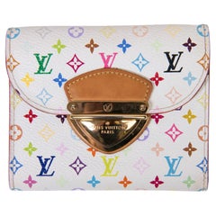 Louis Vuitton White and Multicolor Monogram Multicolor Joey Wallet