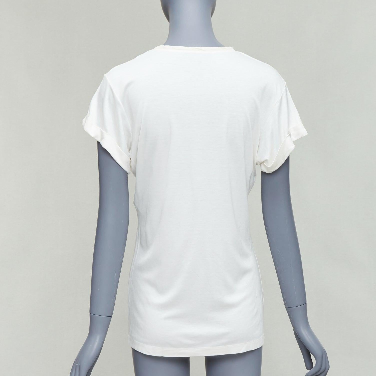 Donna LOUIS VUITTON - Tshirt bianca con stampa in feltro sull'Arco di Trionfo  S in vendita