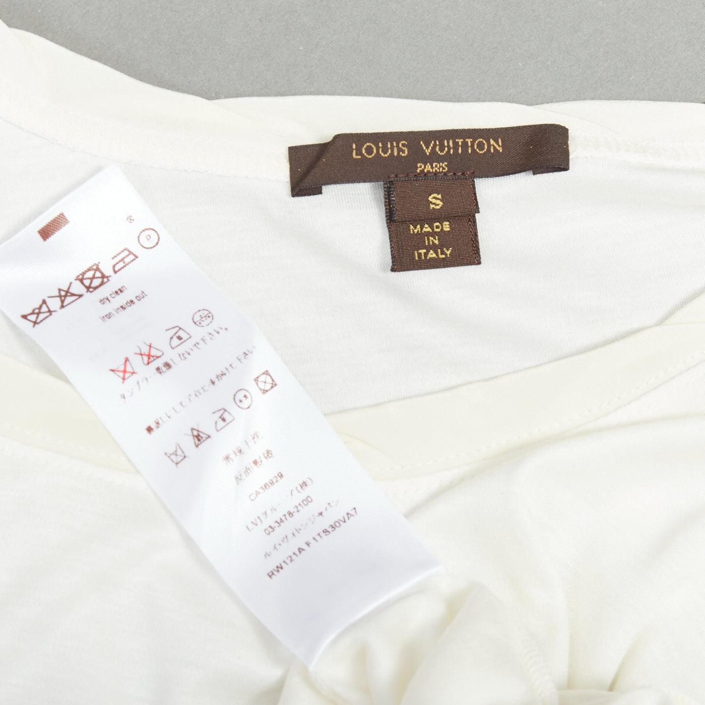 LOUIS VUITTON - Tshirt bianca con stampa in feltro sull'Arco di Trionfo  S in vendita 3