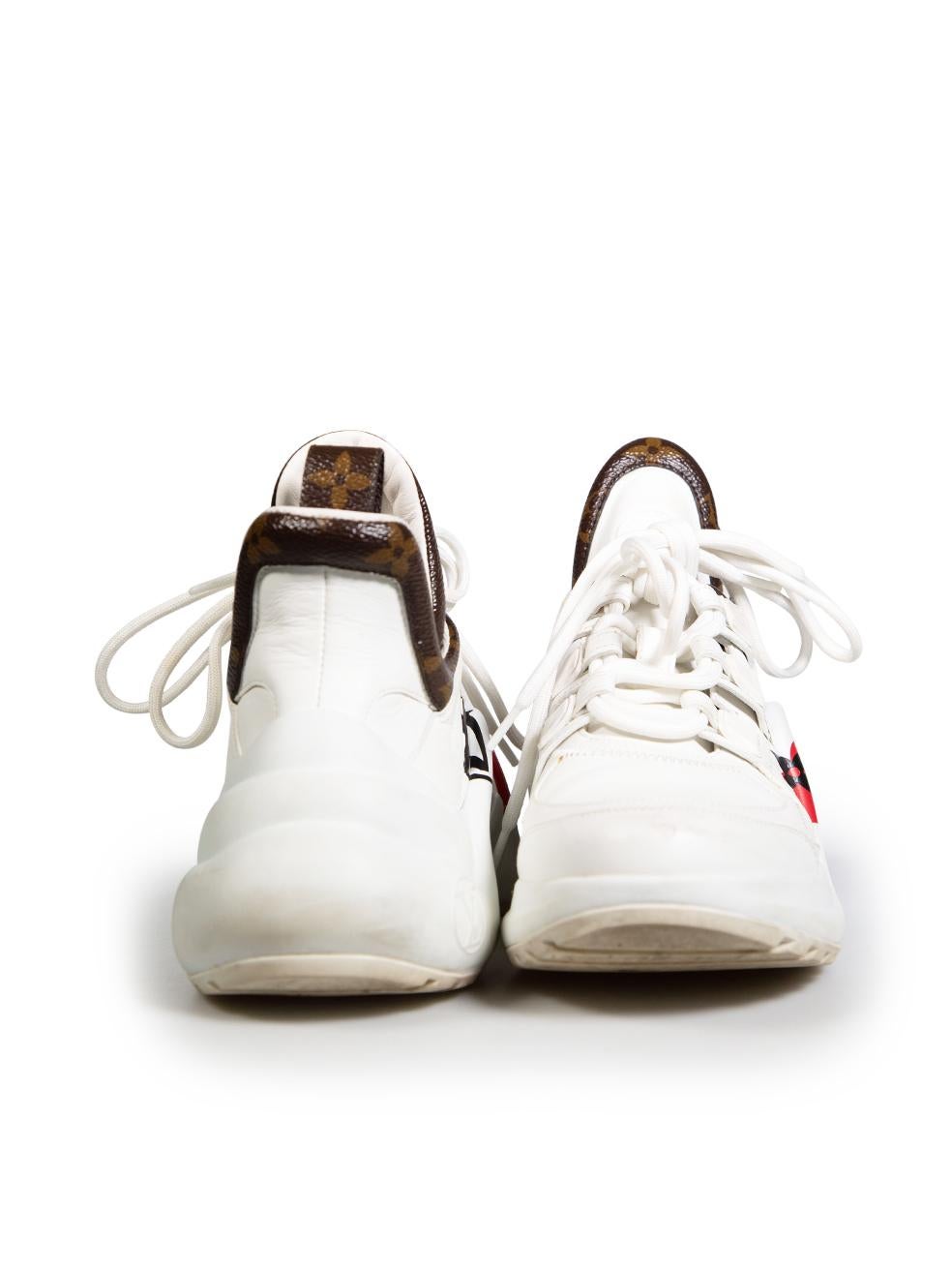 Gray Louis Vuitton White Archlight Heart Trainers Size IT 35.5
