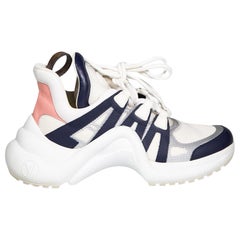 Louis Vuitton White Arclight Low Top Trainers Size IT 36.5