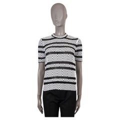 LOUIS VUITTON algodón blanco y negro 2018 JACQUARD DE CHEVRON A RAYAS Jersey S