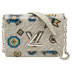 Louis Vuitton White/Black Epi Leather Aztec Twist MM Bag