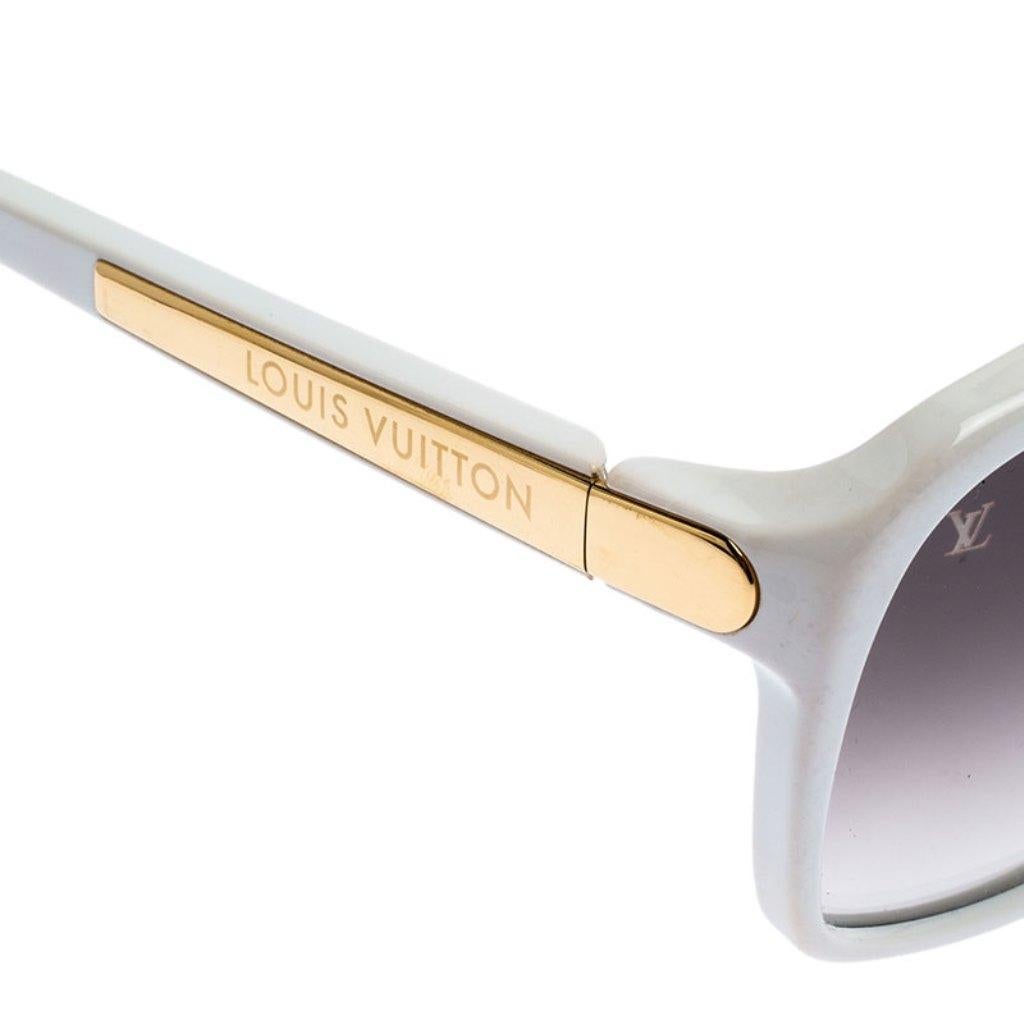 Gray Louis Vuitton White/Black Gradient Z0240W Square Sunglasses
