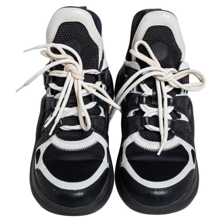 Louis Vuitton Black/White Neoprene and Leather Archlight Sneakers Size 39  at 1stDibs