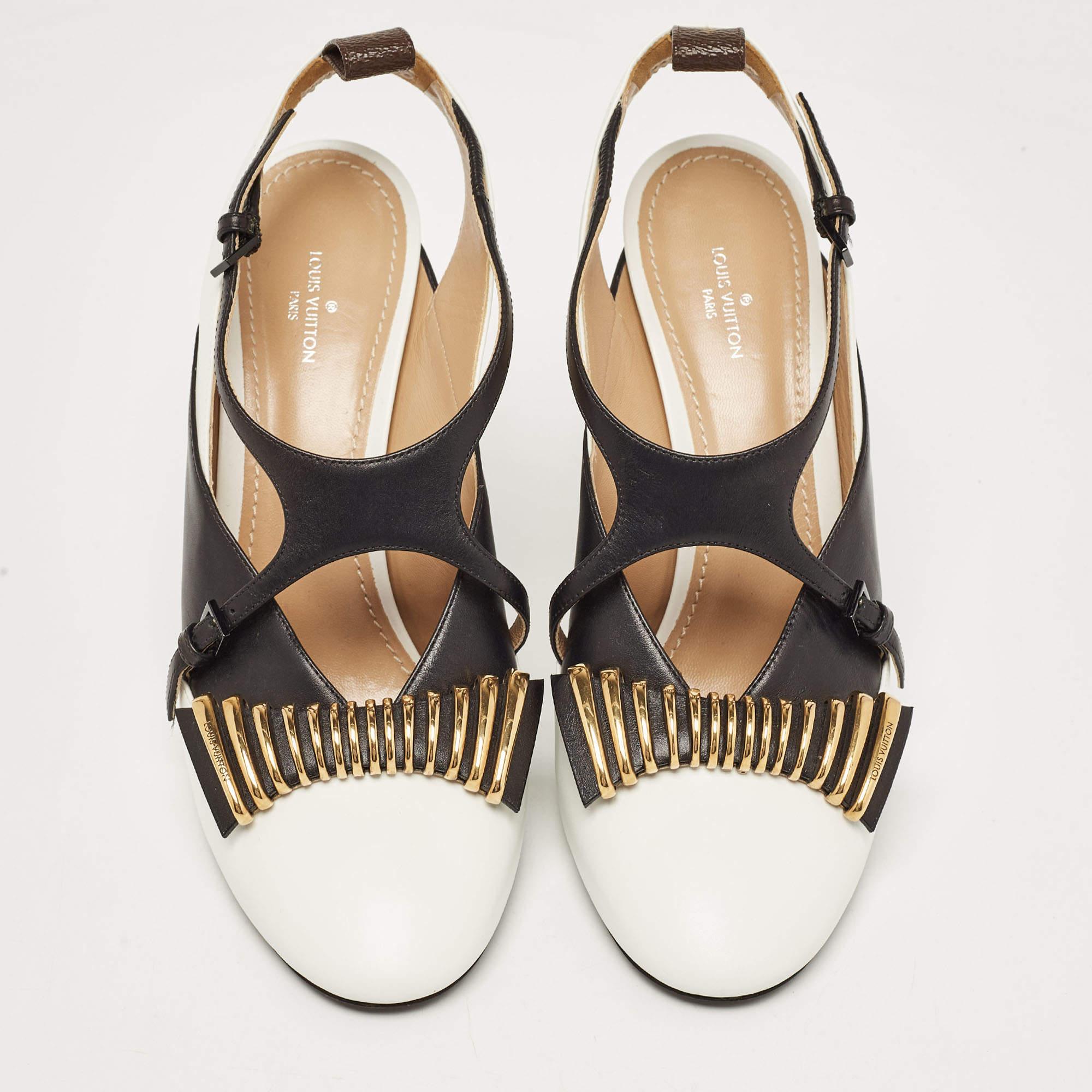Complement your well-put-together outfit with these shoes by Louis Vuitton. Bold and beautiful, they have an amazing construction for enduring quality and comfortable fit.

Includes
Branded Dustbag