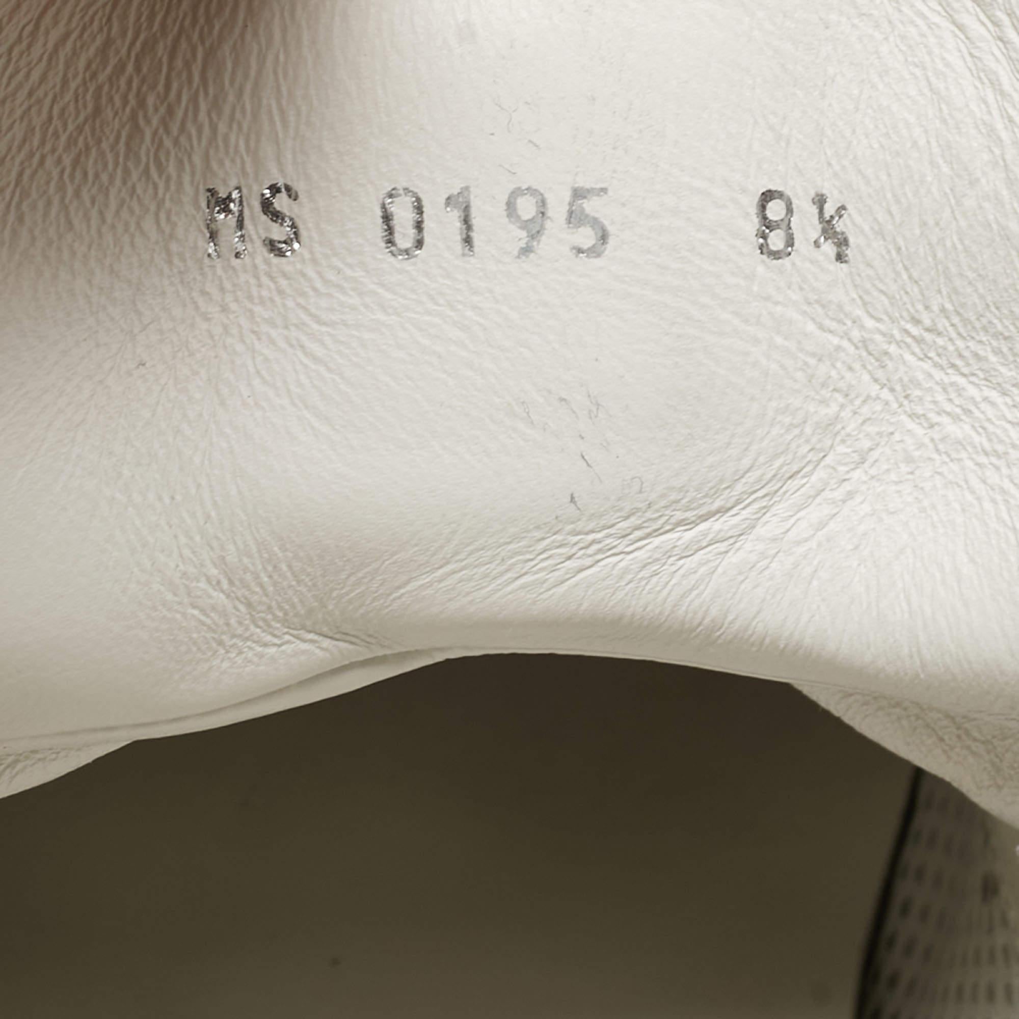 Louis Vuitton White/Black Leather Trainer High Top Sneakers Size 42.5 For Sale 1