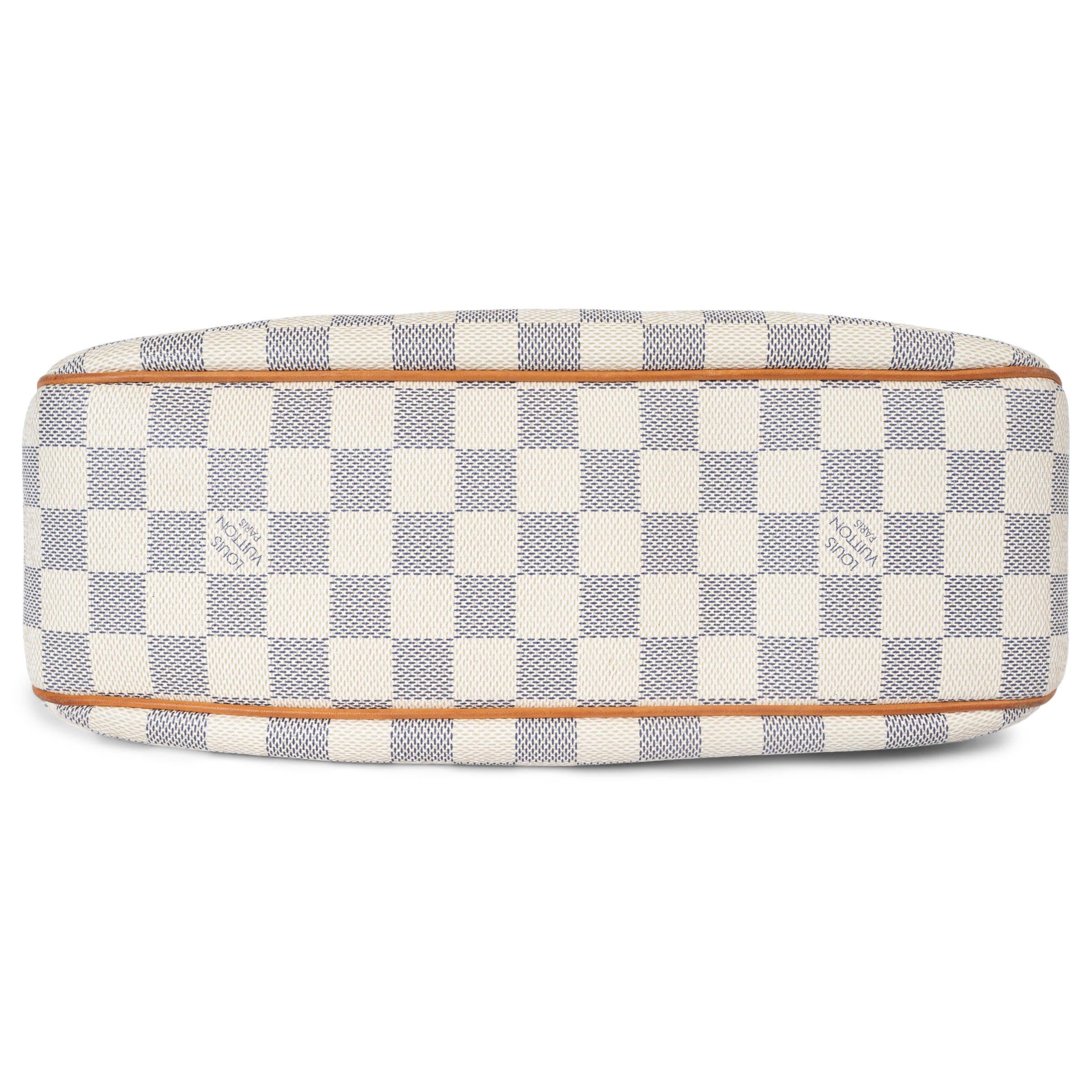 LOUIS VUITTON Weißblaue Damier Azur Canvas SIRACUSA PM Tasche aus Segeltuch SIRACUSA PM im Zustand „Hervorragend“ in Zürich, CH