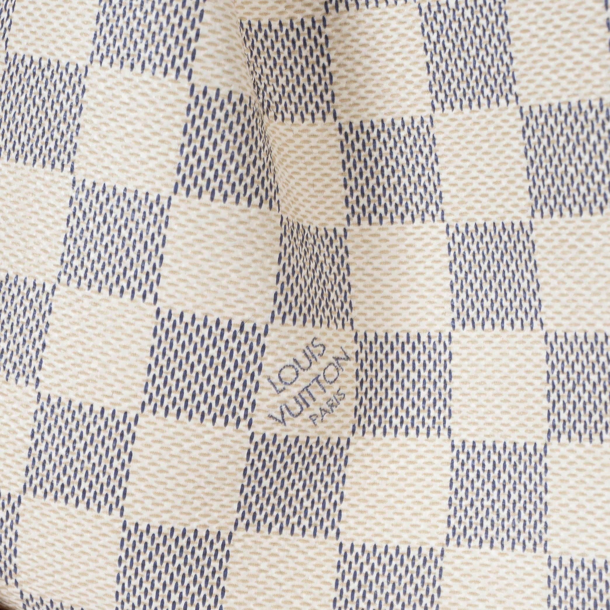 LOUIS VUITTON Weißblaue Damier Azur Canvas SIRACUSA PM Tasche aus Segeltuch SIRACUSA PM 2