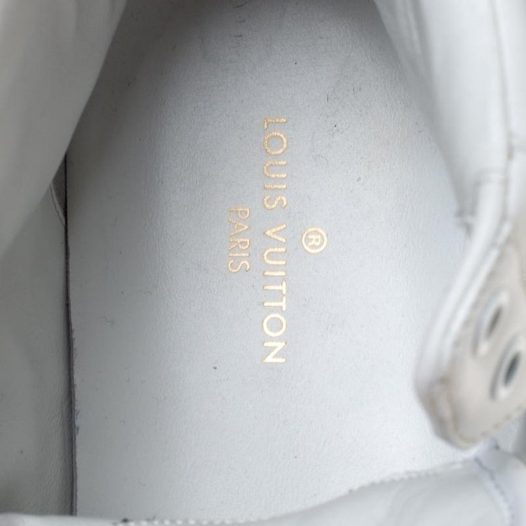 Sold at Auction: Louis Vuitton New Rivoli Strap Sneakers Monogram LV White  Grey Hightop US 7 - 6