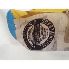 Louis Vuitton White/Blue Logo Tee - Size M