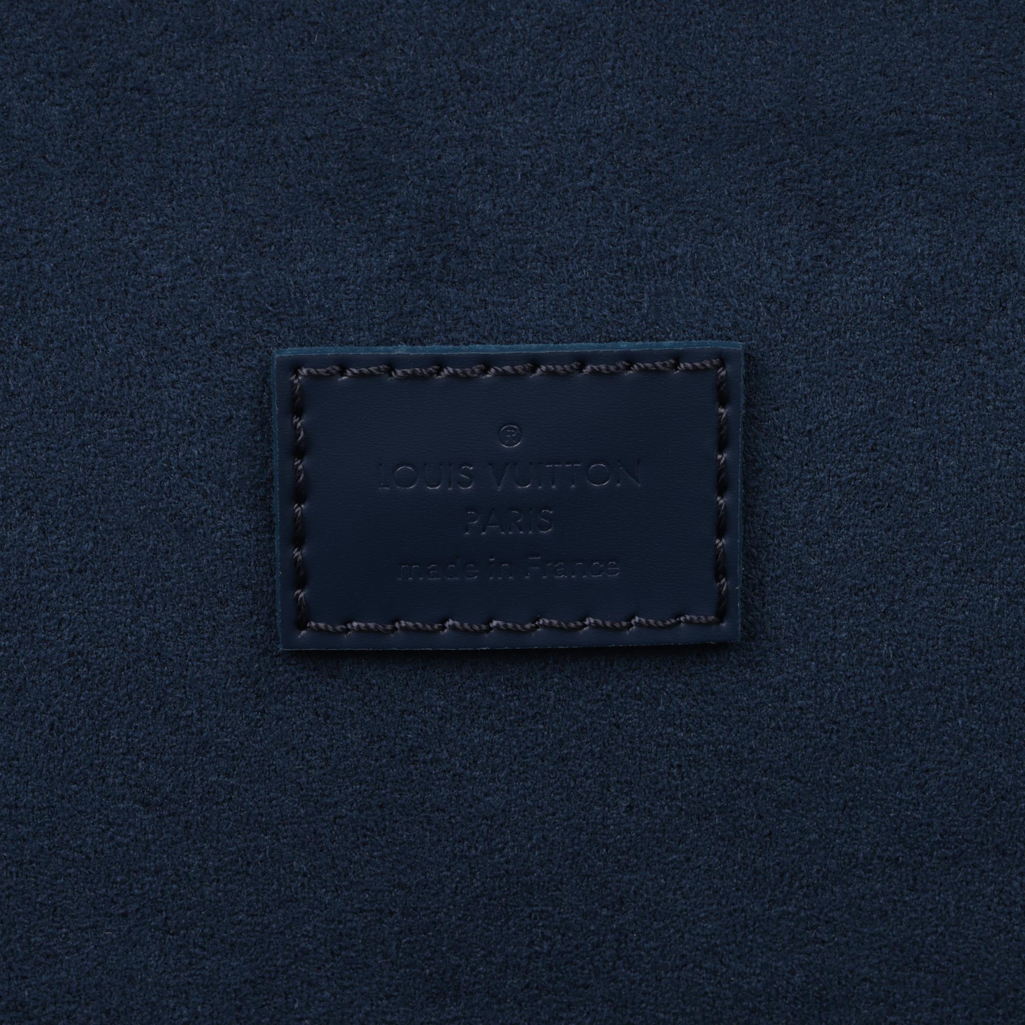 Weißes & blaues Aquarell Monogramm beschichtetes Segeltuch und Kalbsleder von Louis Vuitton im Angebot 4
