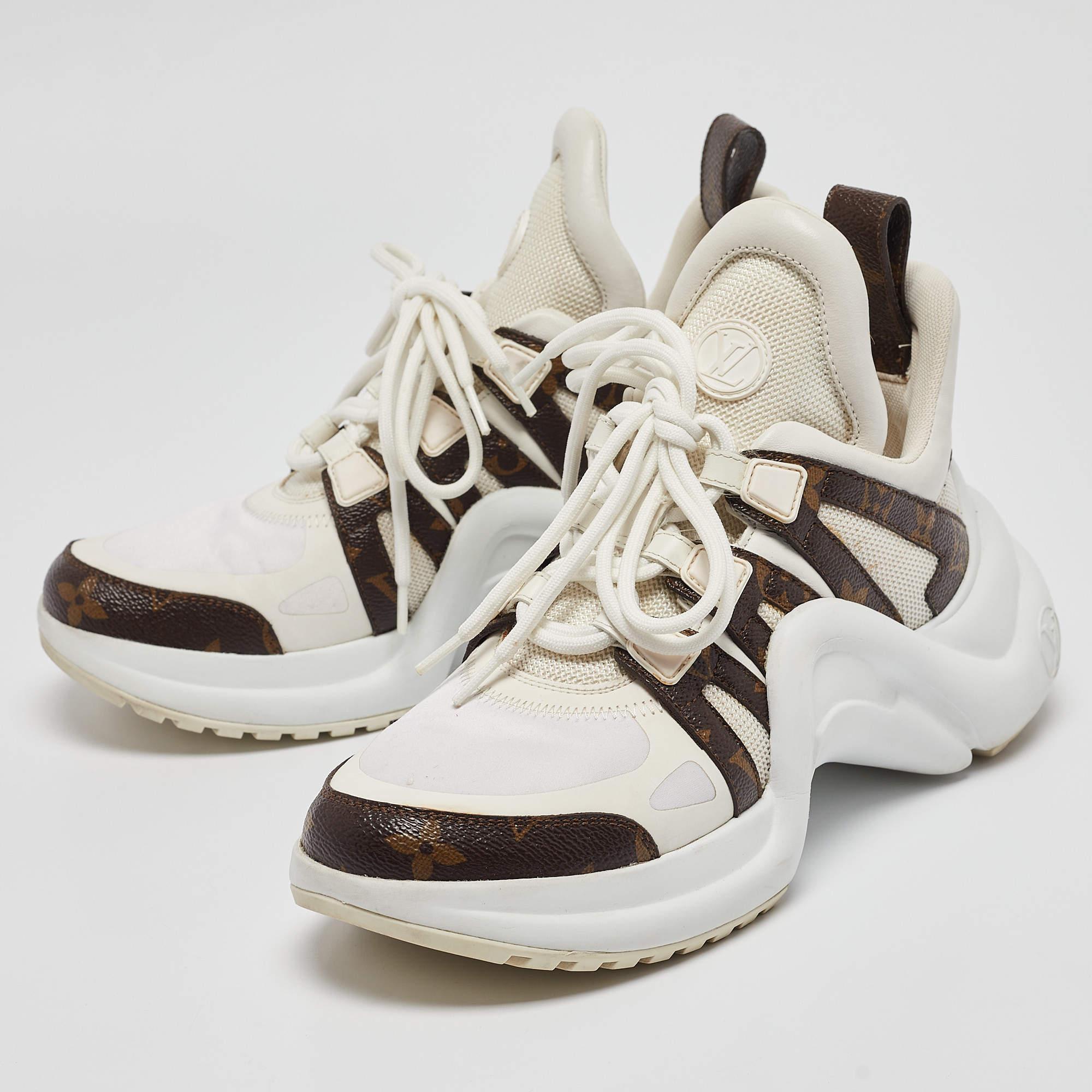 Elevate your footwear game with these LV Archlight sneakers. Combining high end aesthetics and unmatched comfort these sneakers are a symbol of modern luxury and impeccable taste.