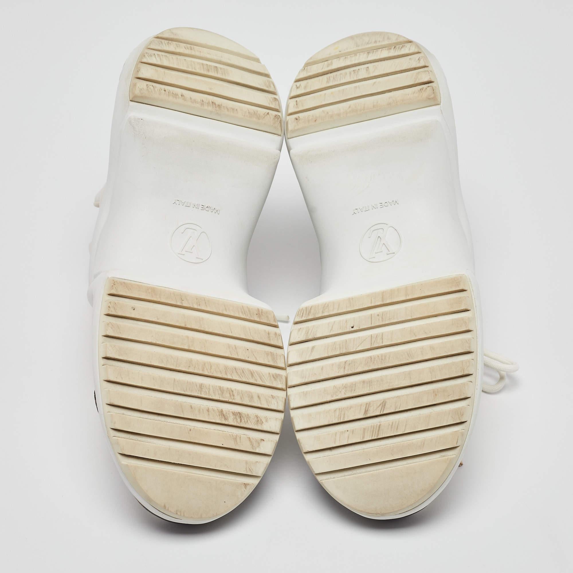 Louis Vuitton White/Brown Leather Monogram Canvas Archlight Sneakers Size 37.5 1