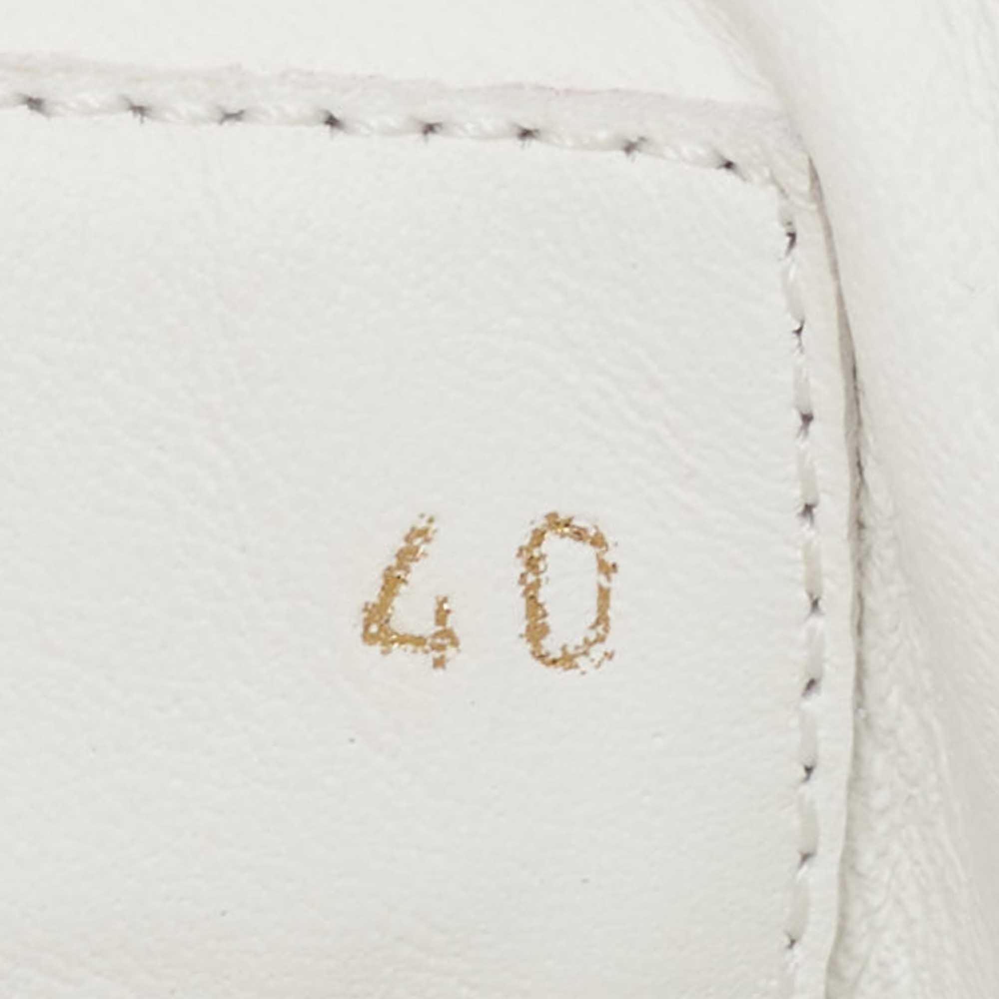 Louis Vuitton White/Brown Mesh and Monogram Canvas Run Away Sneakers Size 40 4