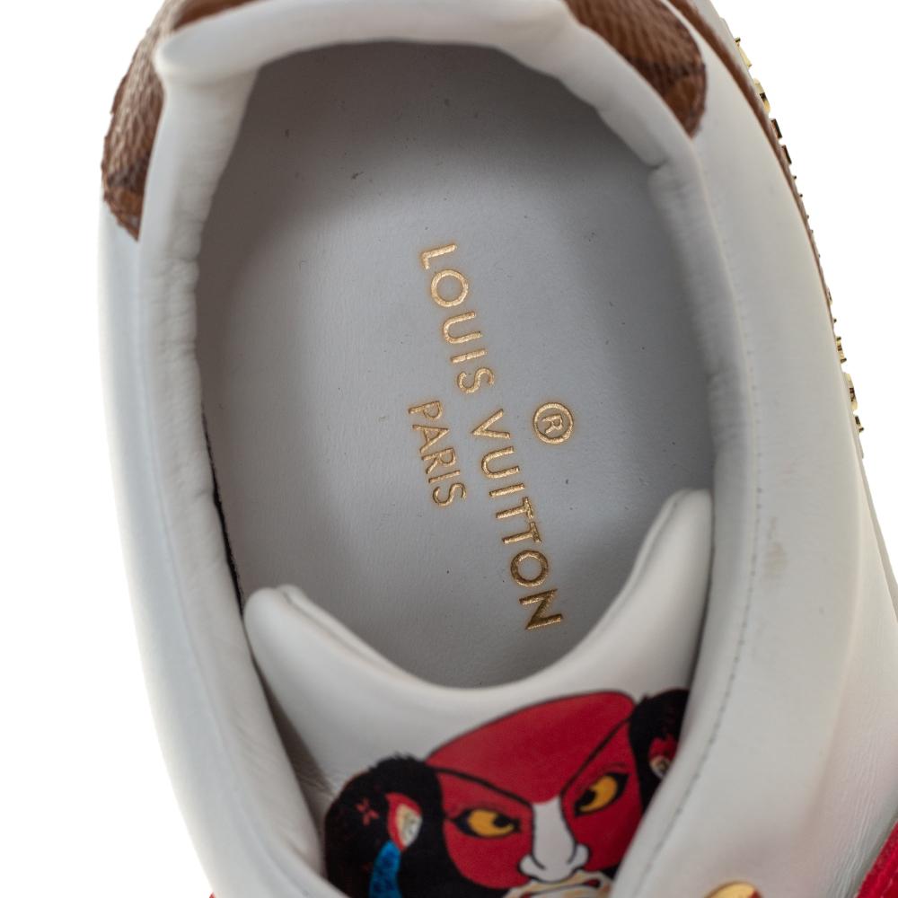 Louis Vuitton Weiß Braun Monogramm Canvas Kyoto Low Top Turnschuhe Größe 36 1