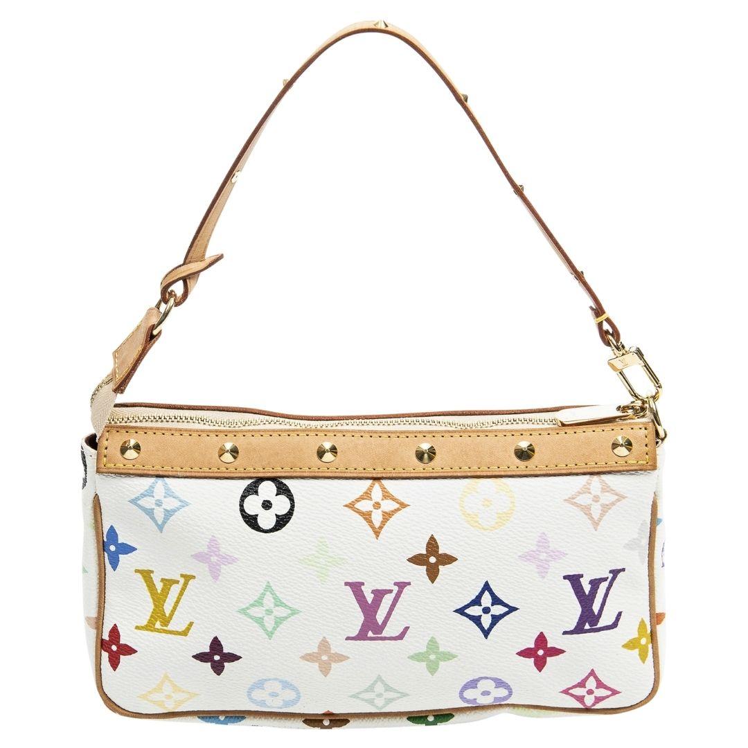 Louis Vuitton White by Takashi Murakami Limited Edition Monogram In Excellent Condition In Atlanta, GA