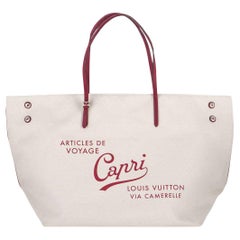 Louis Vuitton White Canvas Capri Articles De Voyage Cabas GM Bag