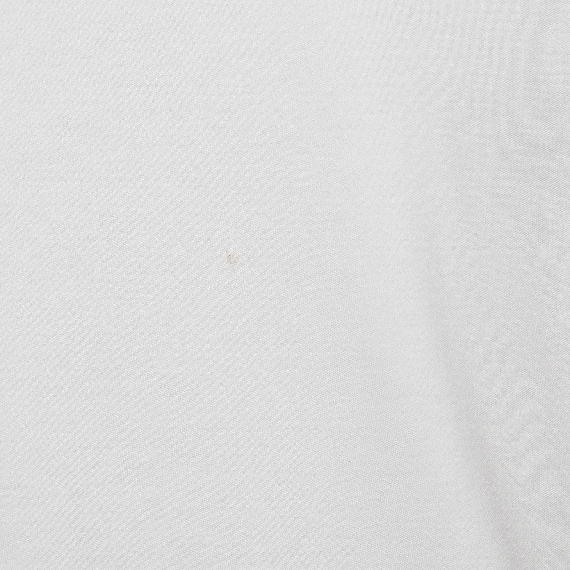 Gray Louis Vuitton White Chain Print Cotton Crew Neck T-Shirt L