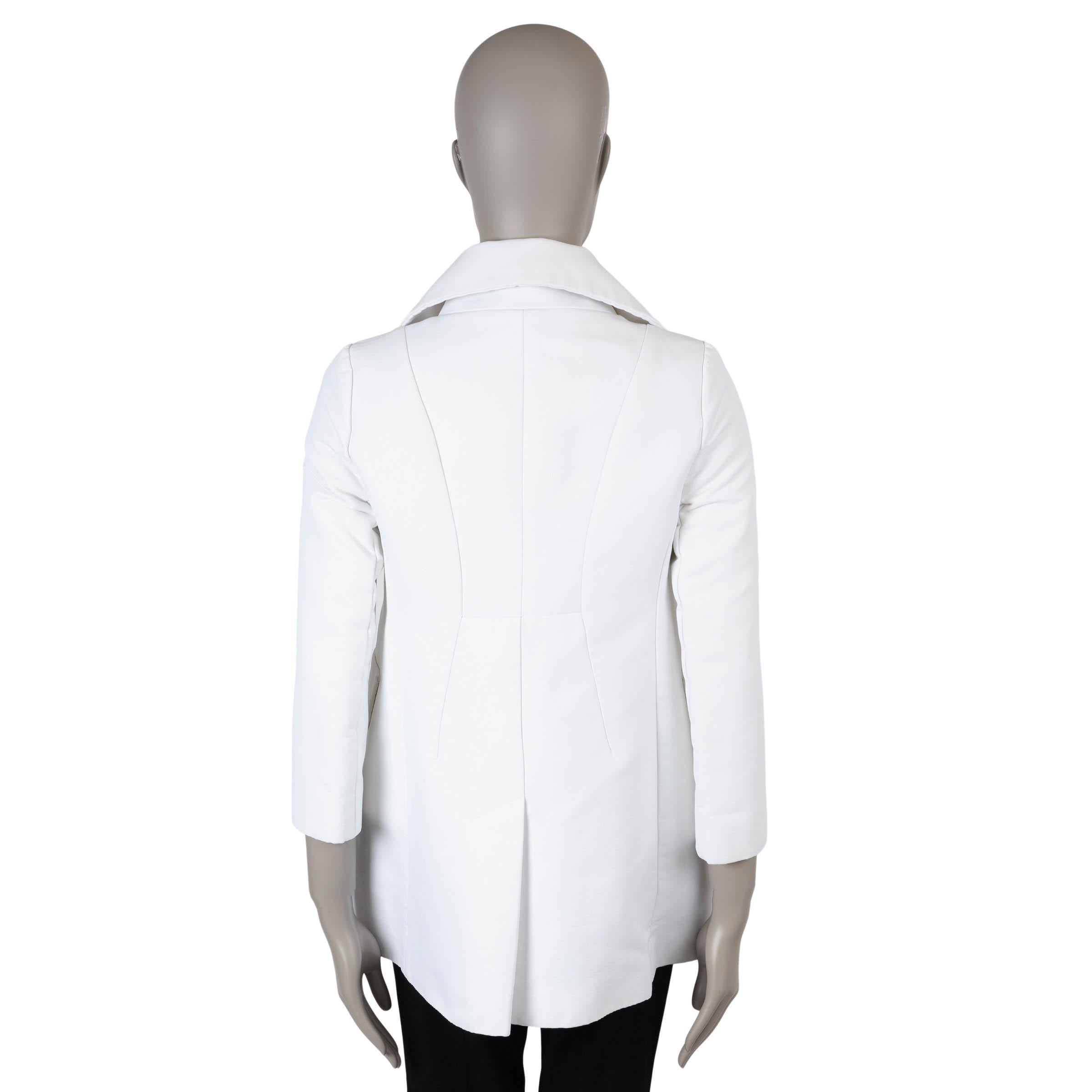 Grigio LOUIS VUITTON cotone bianco 2013 TWILL SHORT SWING Giacca Cappotto 38 S in vendita