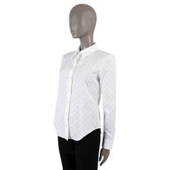 LOUIS VUITTON white cotton 2019 MONOGRAM Button-Up Shirt 38 S