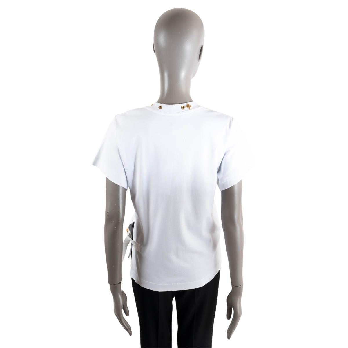 LOUIS VUITTON white cotton 2023 SIDE STRAP MONOGRAM FLOWER T-Shirt Shirt M For Sale 1