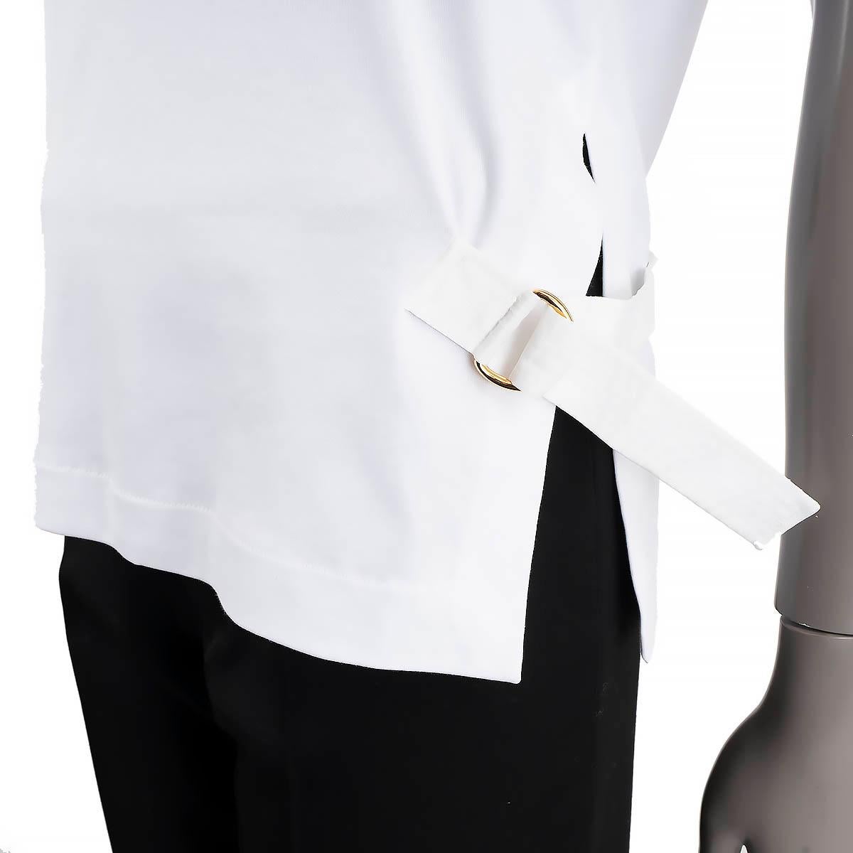 LOUIS VUITTON white cotton 2023 SIDE STRAP MONOGRAM FLOWER T-Shirt Shirt M For Sale 3