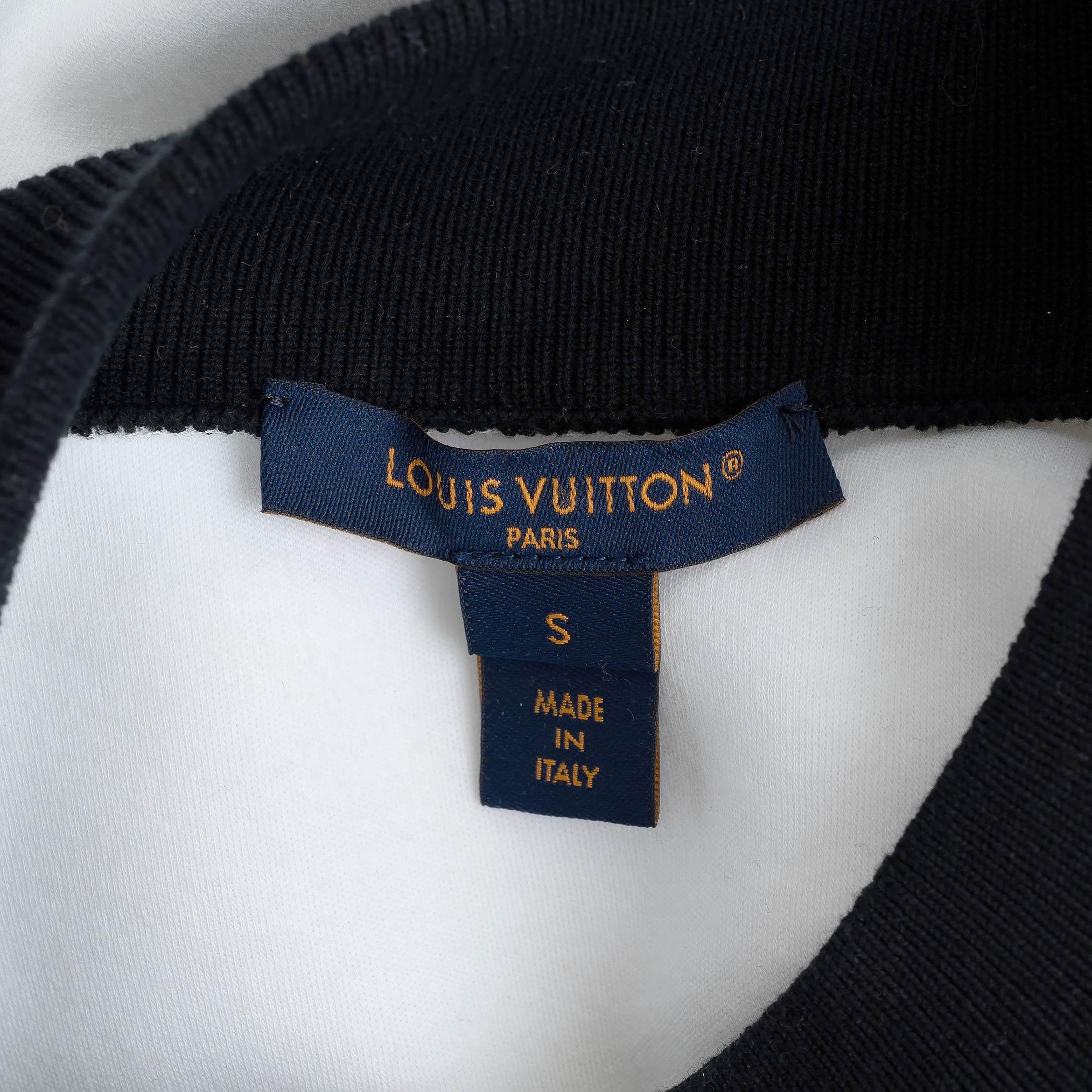 LOUIS VUITTON Pull col roulé SNOWFLAKE LV 2024 en coton blanc en vente 1