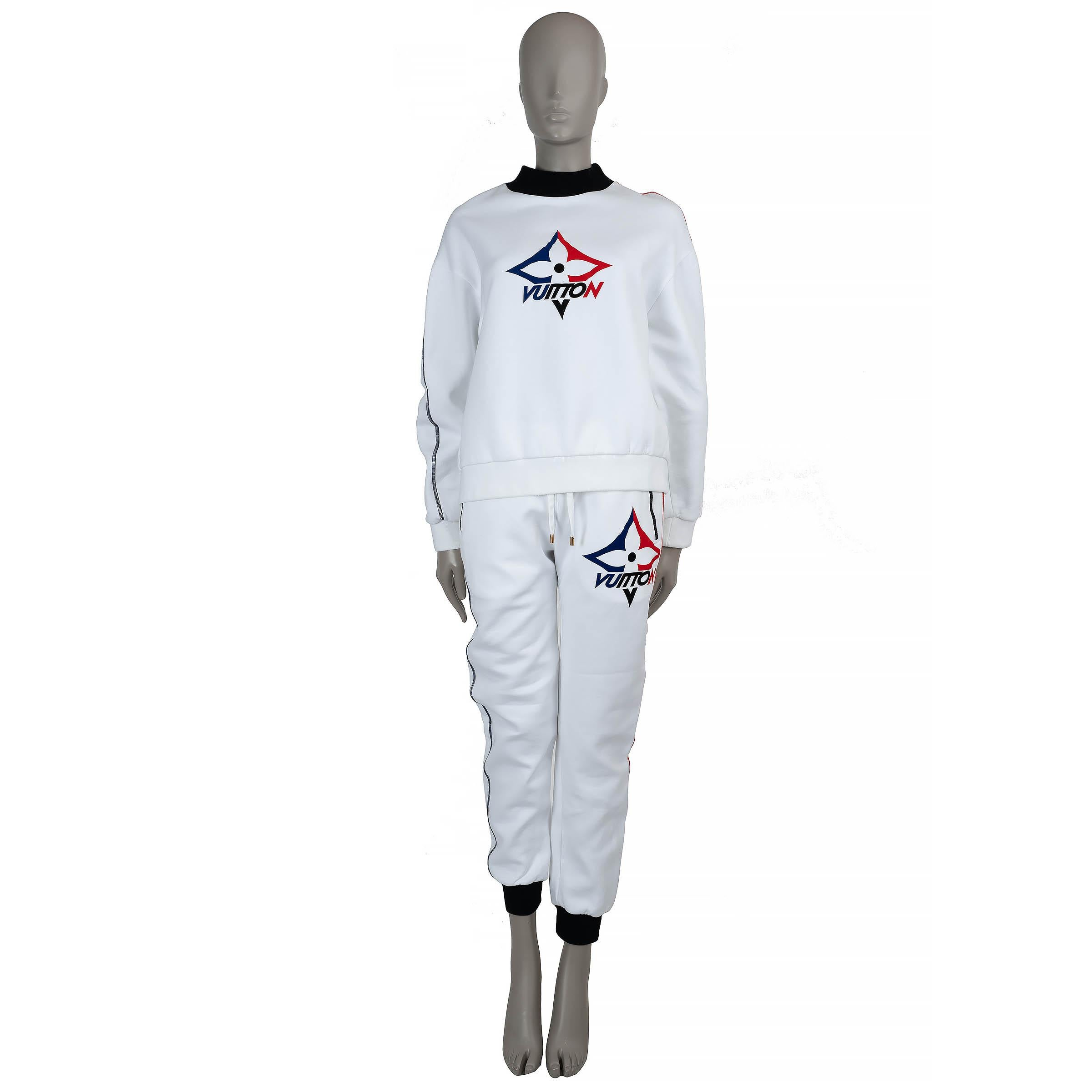 LOUIS VUITTON Pull col roulé SNOWFLAKE LV 2024 en coton blanc en vente 2